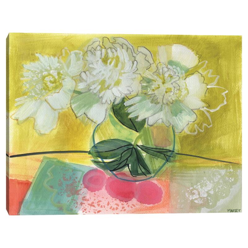 Poppies Yellow by Maret Hensick Canvas Art Print