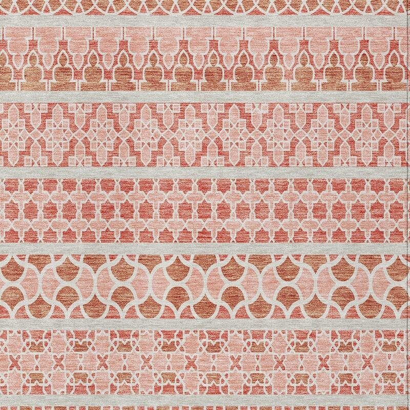 HomeRoots Quatrefoil Transitional Rectangle Outdoor Rug