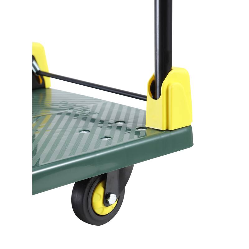 Green 440 lb Capacity Foldable Push Hand Cart