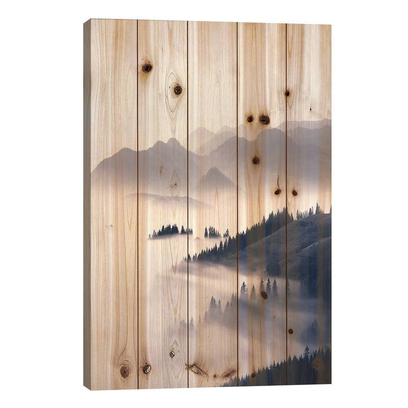 Morning Sun Print On Wood by Sisi & Seb - Multi-Color - 40x26x1.5