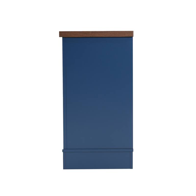 TV Console, 67" Width TV Stand, Glass Doors & Storage Drawers, Adjustable Shelves