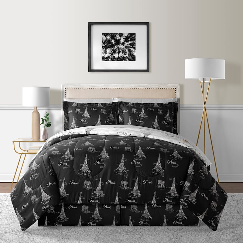 Lanwood Home Paris Sketch 8-Piece Comforter Set