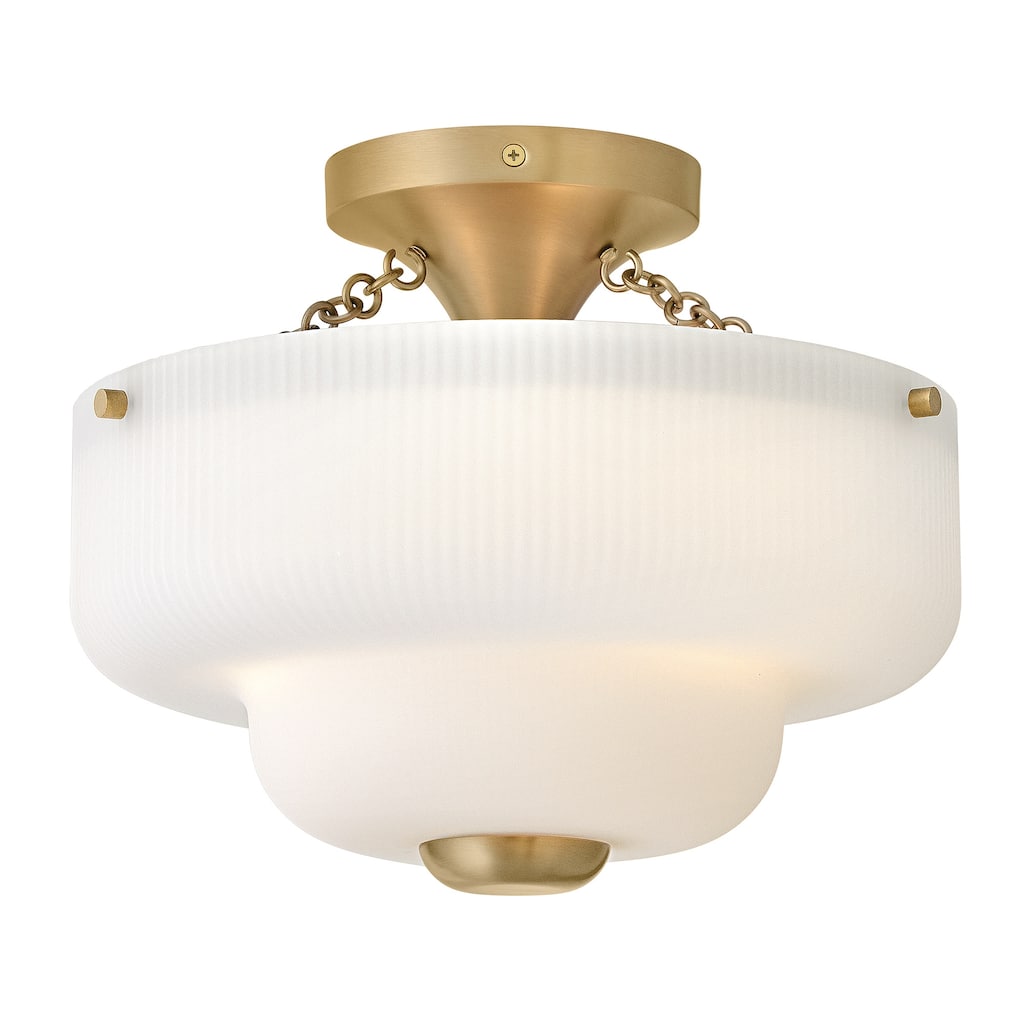 Hinkley Lighting 48571 Adella 3 Light 13" Wide Semi-Flush Ceiling