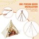 preview thumbnail 8 of 9, Kids Play Tent with Mat and Lamp Indoor Outdoor Tent for Toddlers - 46.5 x 46.5 x 56.3 in