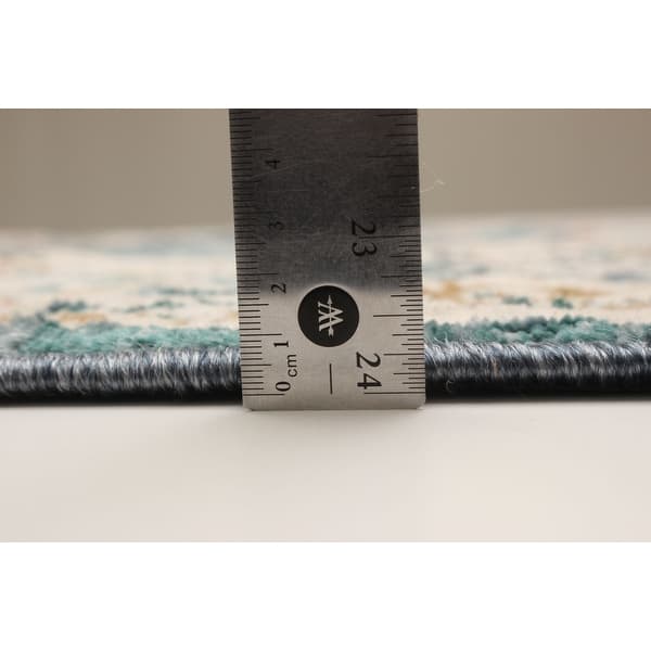 ECARPETGALLERY Machine Woven Legacy Teal Area Rug