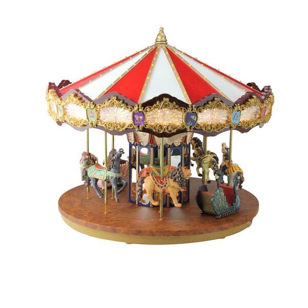 Shop 14 Lighted Musical Christmas Carousel Decoration Overstock