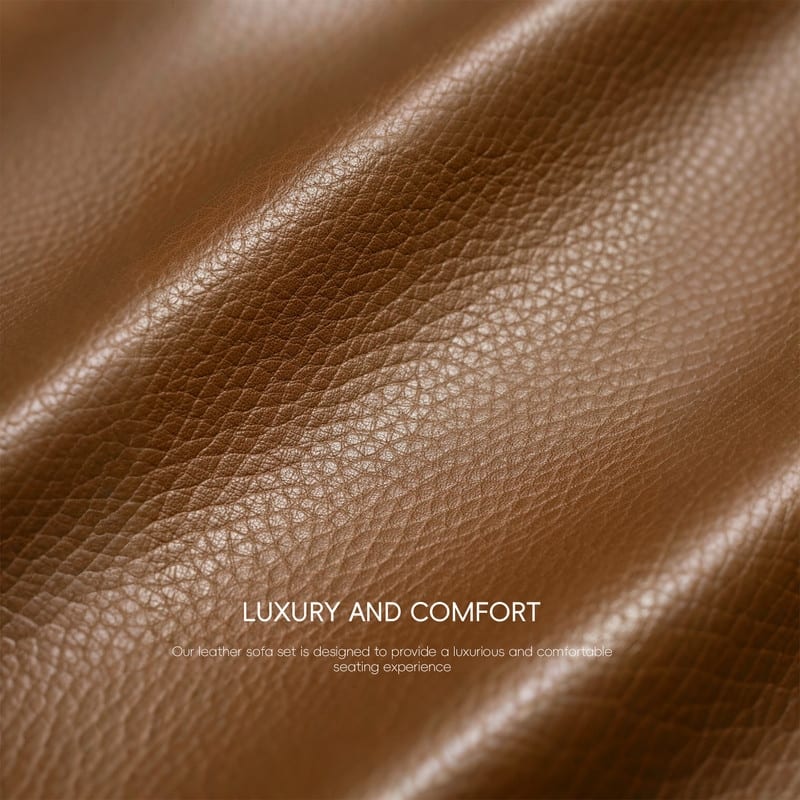 6PCS, 3 power Recliners, Leather Reclining Large Sectional with Power Headrest, Wireless Charging