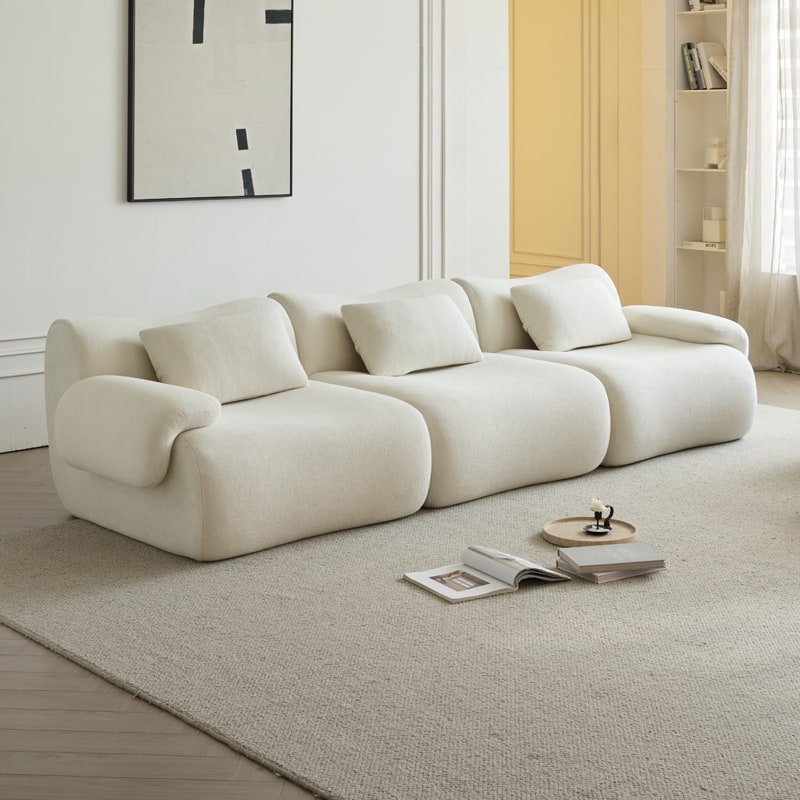 Modular Sectional Sofa Ergonomics Deep Seat Couch with Curved Seat