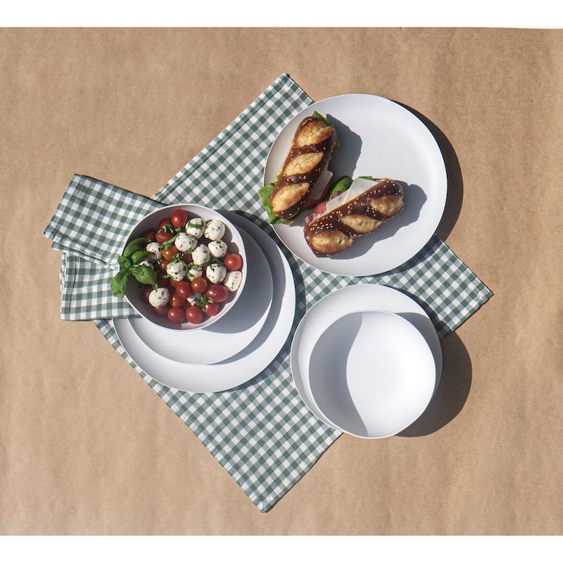 Abode Homewares Natureone Craft Coupe Dinner Plate - White - 10.4" - Set of 6