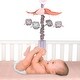 preview thumbnail 4 of 3, Lambs & Ivy Sweet Owl Dreams Gray/Pink Musical Baby Crib Mobile Soother Toy