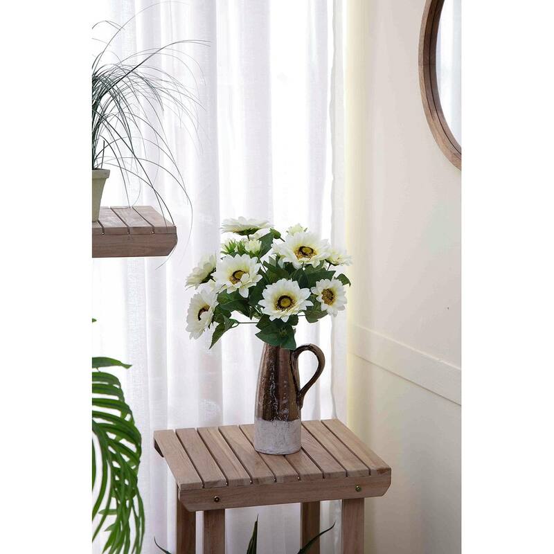 10.2 x 11 x 18.9"H Artificial Yellow Sunflower BushX9,4 Pack