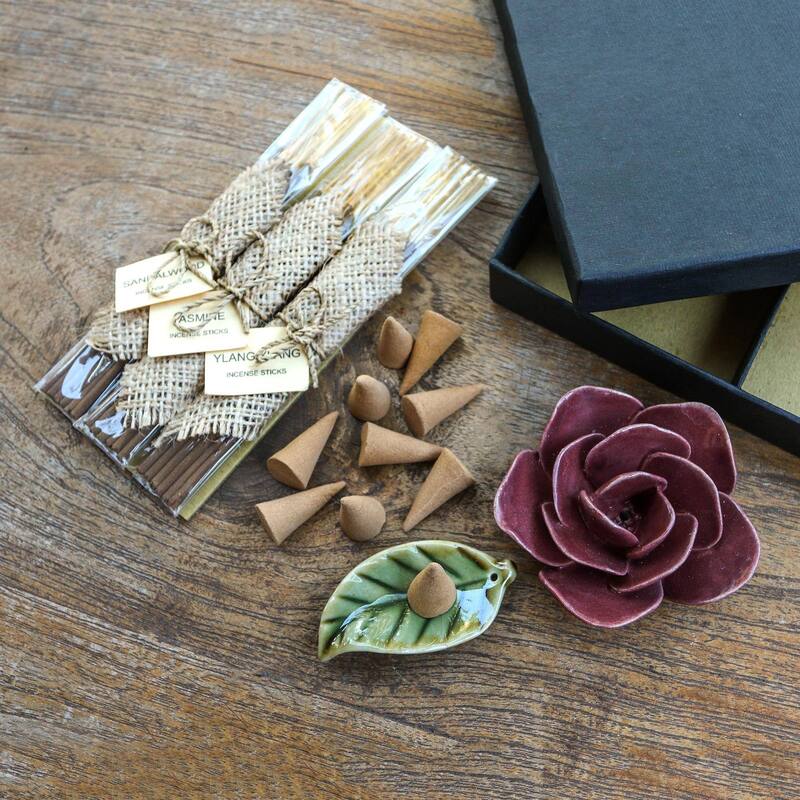 NOVICA Burgundy Rose, Aromatherapy boxed gift set