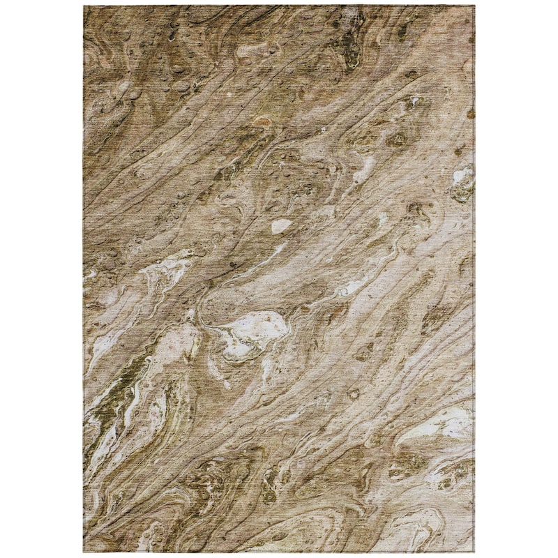 HomeRoots Abstract Transitional Rectangle Outdoor Rug
