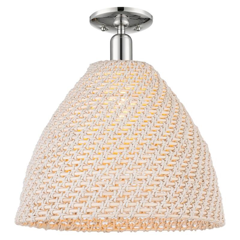 Innovations Lighting 716-1C-NBD-16-NAT Natural Ballston Dome 16" Wide - Polished Nickel