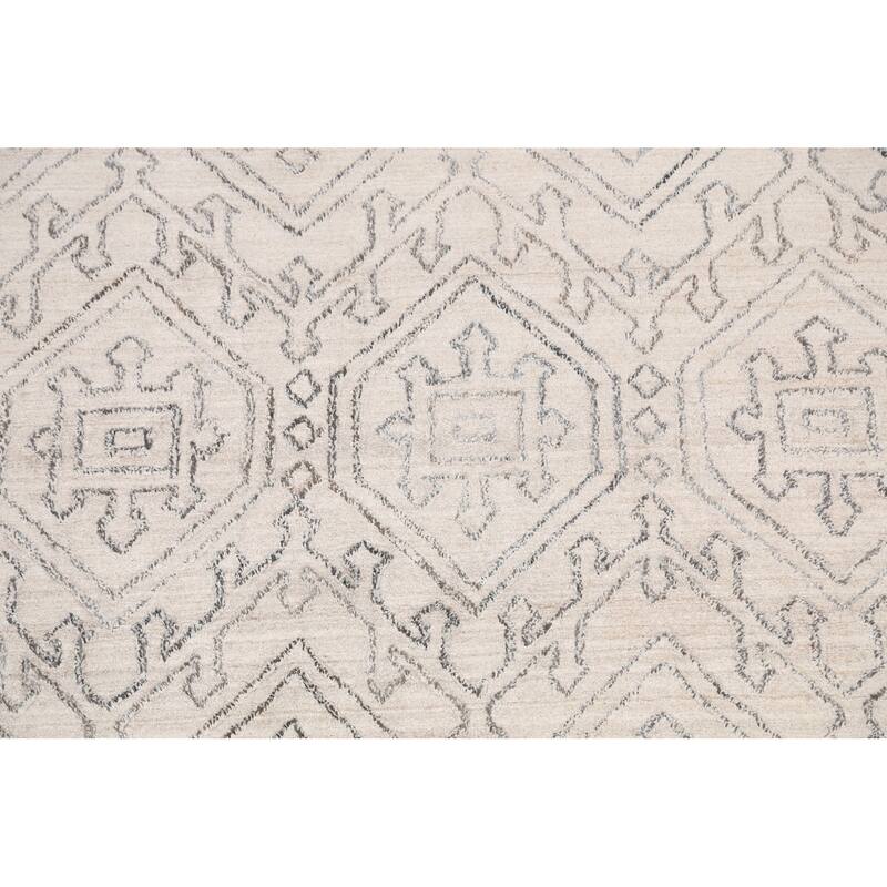 Geometric Oriental Gabbeh Area Rug Wool Handmade Modern Carpet - 5'0" x 7'10"