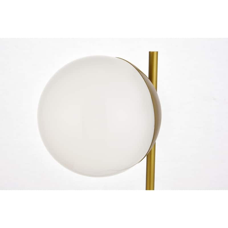 1-Light Table Lamp with Frosted White Glass