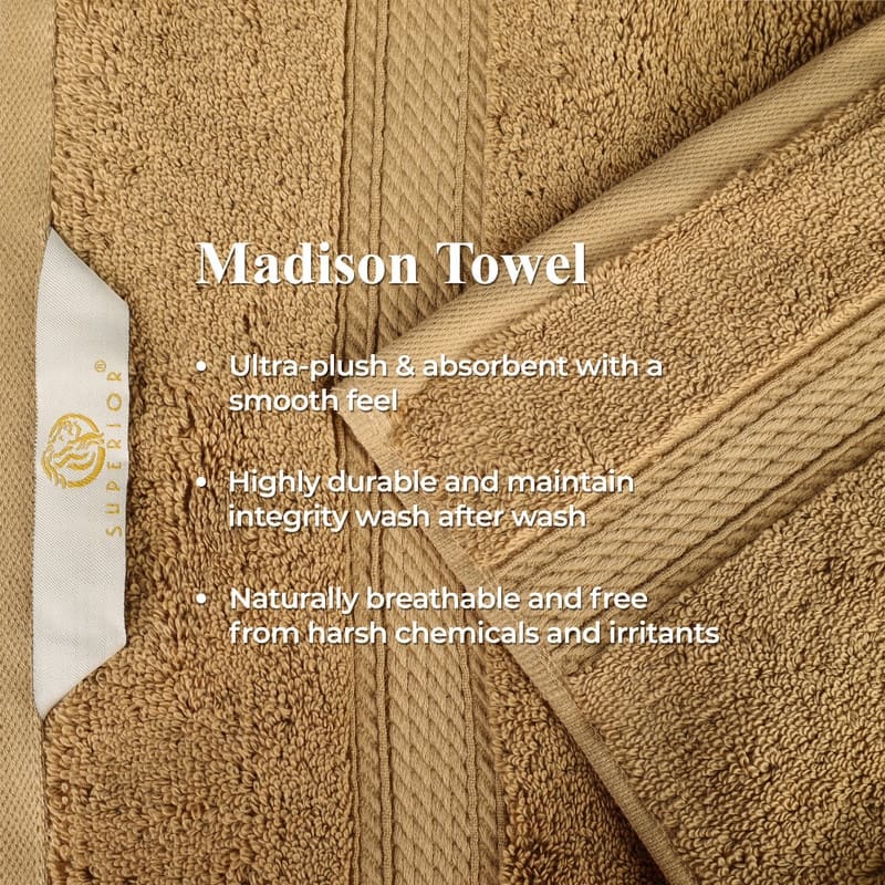 Superior Luxury Egyptian Cotton Bath Towel Set of 4 Ultra Plush, Heavyweight, Absorbent Spa & Hotel Quality Bath Towels Set