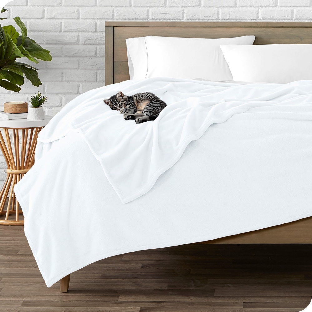 White plush king blanket on sale