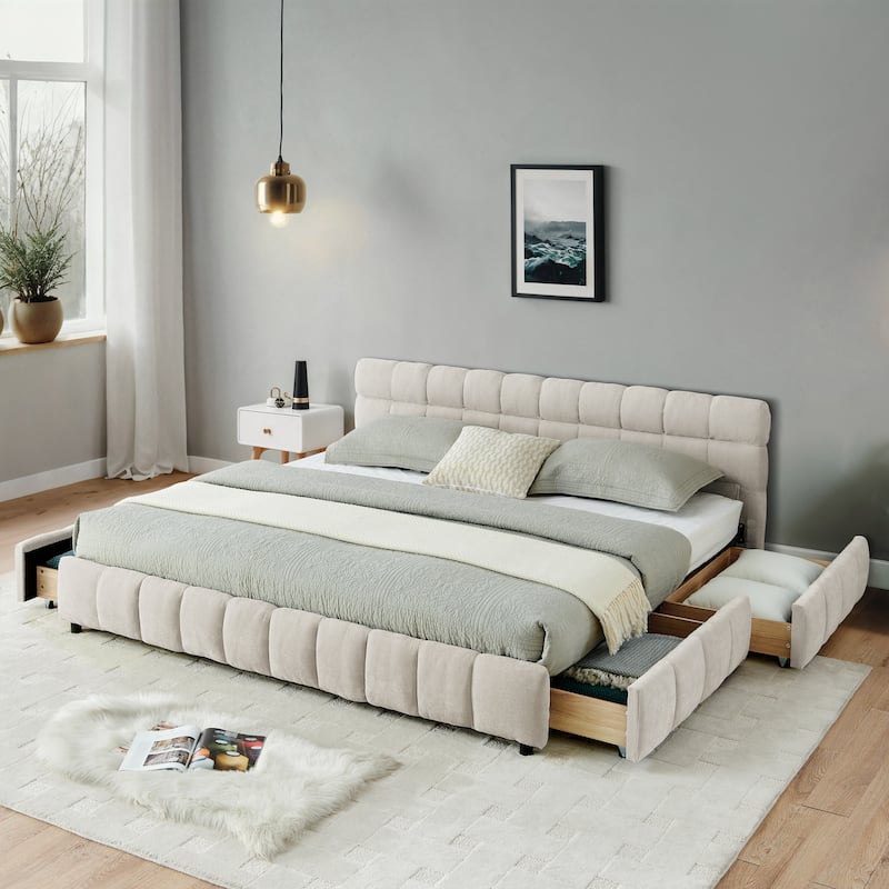 California King size Upholstered Bed
