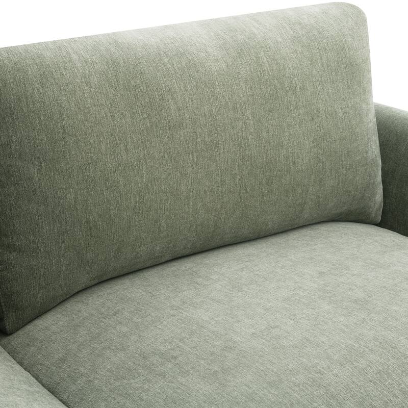 Furniture of America Lurek Mid Century Modern 2-Piece Chenille Sofa Set