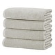preview thumbnail 33 of 174, Linery & Co. Luxury Cotton Textured Bath Towel. Bath Towel (Pack of 4) - Light Grey