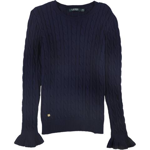 Ralph Lauren Womens Solid Pullover Sweater, Blue, Small