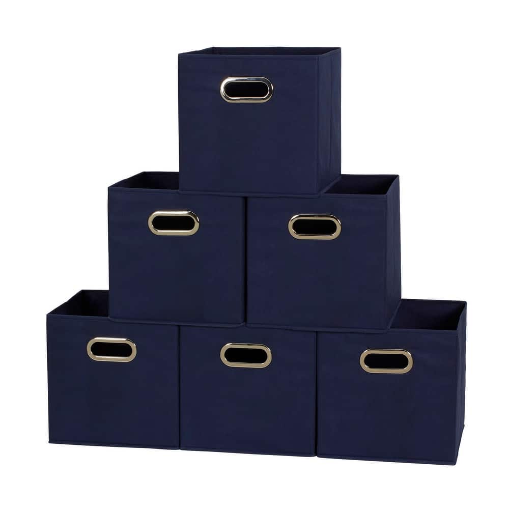 Household Essentials Open Fabric Cube Storage Bins, Set of 6