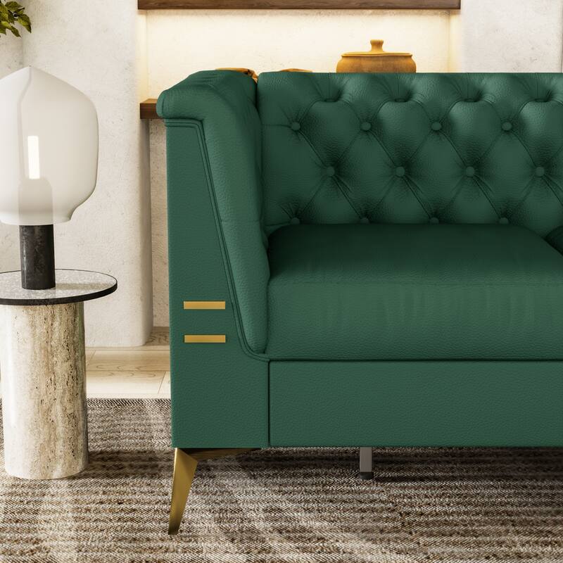 3seat Classic Chesterfield Sofa with Metal Sofa Legs