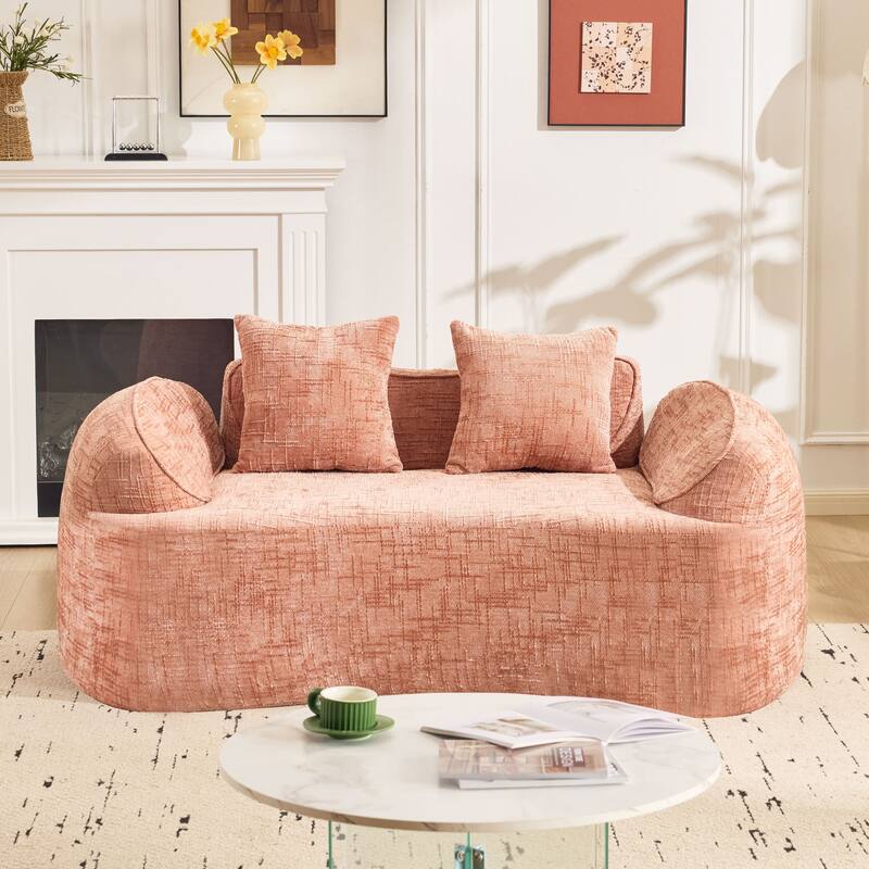 two person compress sofa - Pink