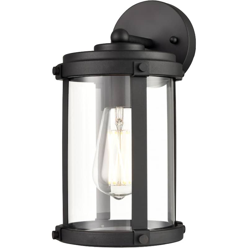 Millennium Lighting 290001 11" Tall Outdoor Wall Sconce with Clear - Textured Black