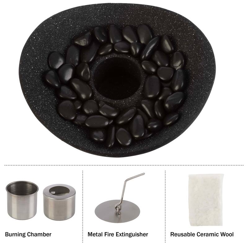 Pure Garden Bioethanol or Rubbing Alcohol Smokeless Tabletop Fire Pit