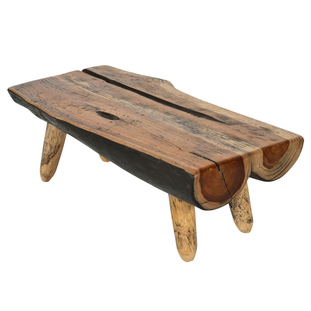 Teak Parisian Style 19.7 In Cutting Board With Natural Legs