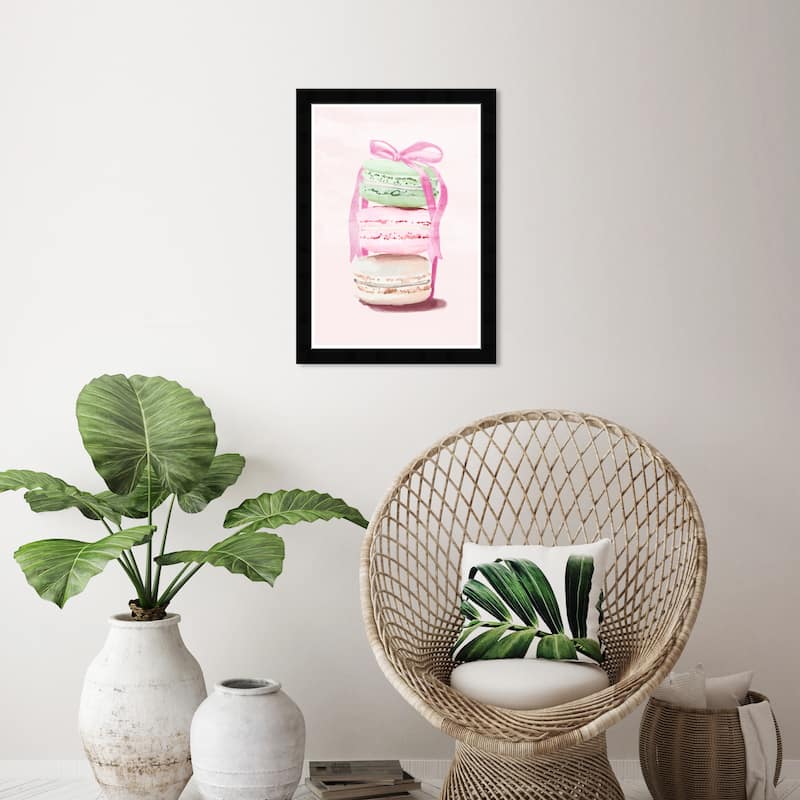 Wynwood Studio Prints Food Cuisine Sweet Stack Pink Wall Art - Black