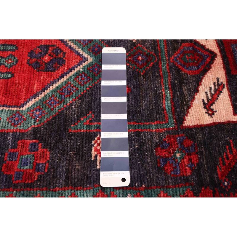 ECARPETGALLERY Hand-knotted Konya Anatolian Dark Navy, Red Wool Rug - 4'0 x 10'0