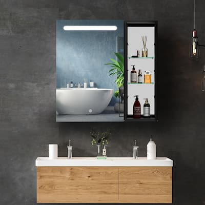 Bathroom Medicine Cabinets W/ Lighted Mirror, Small Cabinet No Door