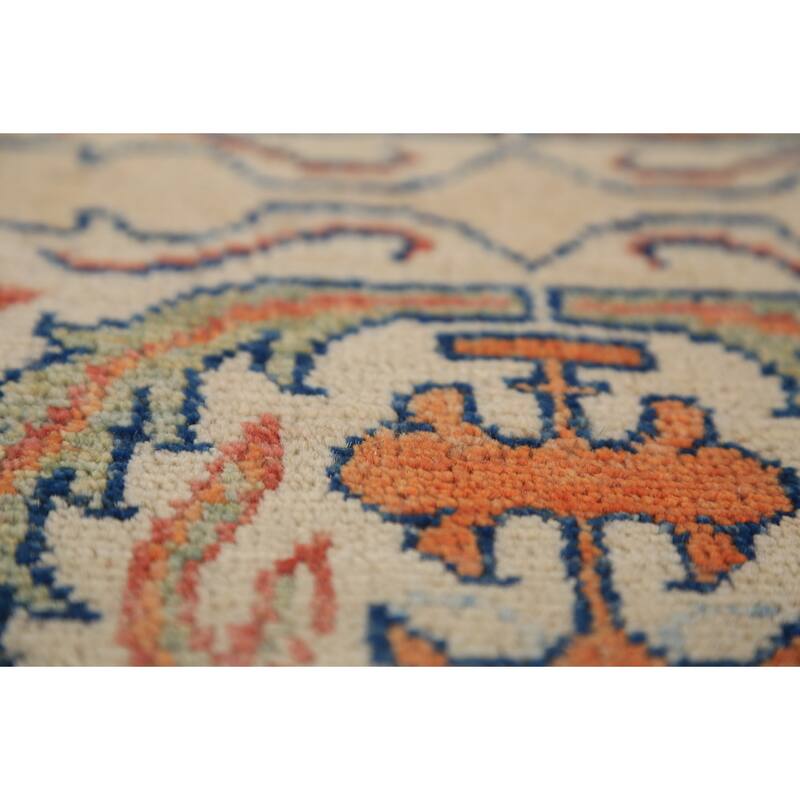 All-Over Heriz Serapi Vegetable Dye Area Rug Handmade Wool Carpet - 6'11"x 9'10"