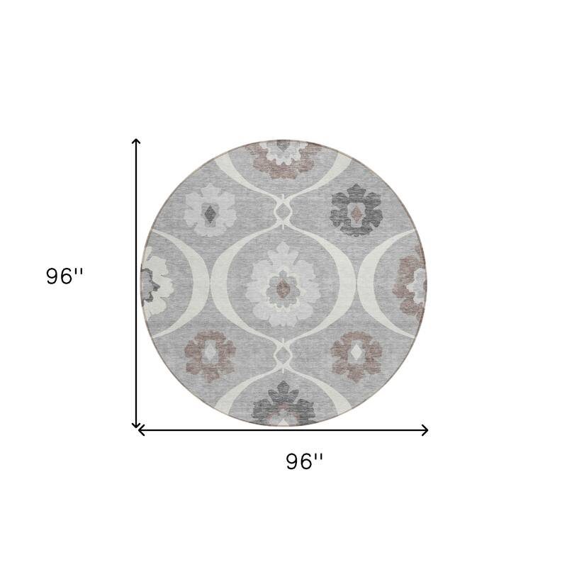 HomeRoots Medallion Transitional Rectangle Outdoor Rug