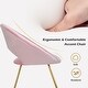 preview thumbnail 13 of 28, Costway Modern Velvet Accent Chair Upholstered Vanity Chair w/Golden - See Details