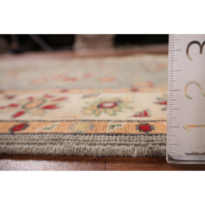 Floral Oushak Oriental Accent Rug Hand-Knotted Wool Carpet - 3'6" x 4'9"