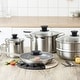 preview thumbnail 5 of 13, 1 Pcs Universal Lid for Pot Cookware, Replacement Glass Pan Lids - Clear, Black