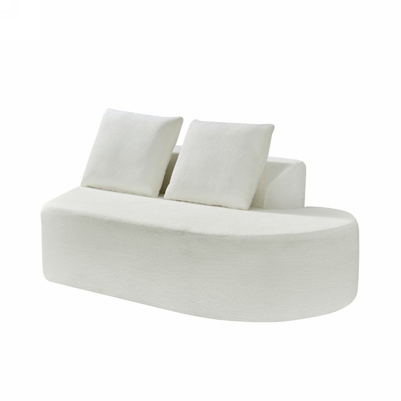 116" Pearl Curved Sectional Sofa with Chaise Lounge