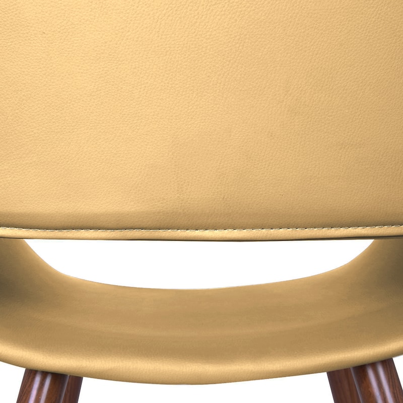 Porthos Home Shane Faux Leather Mid-Century Dining Chair with Metal Legs, Set of 2