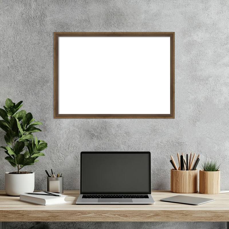 Amanti Art Lucie Black Framed Dry Erase Magnetic Board