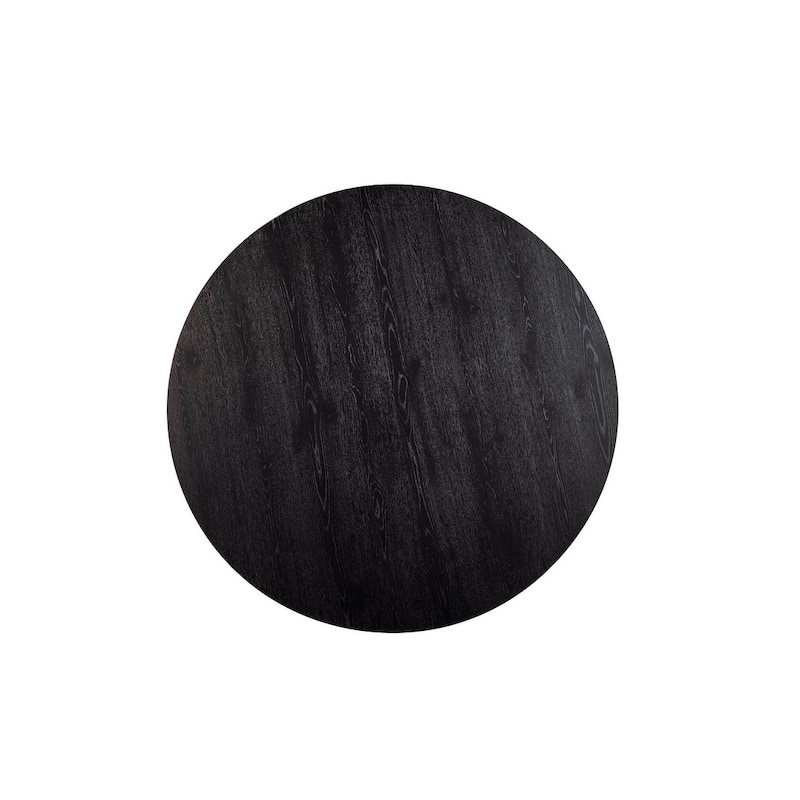 Alpine Furniture Cove 59" Round Dining Table, Vintage Black