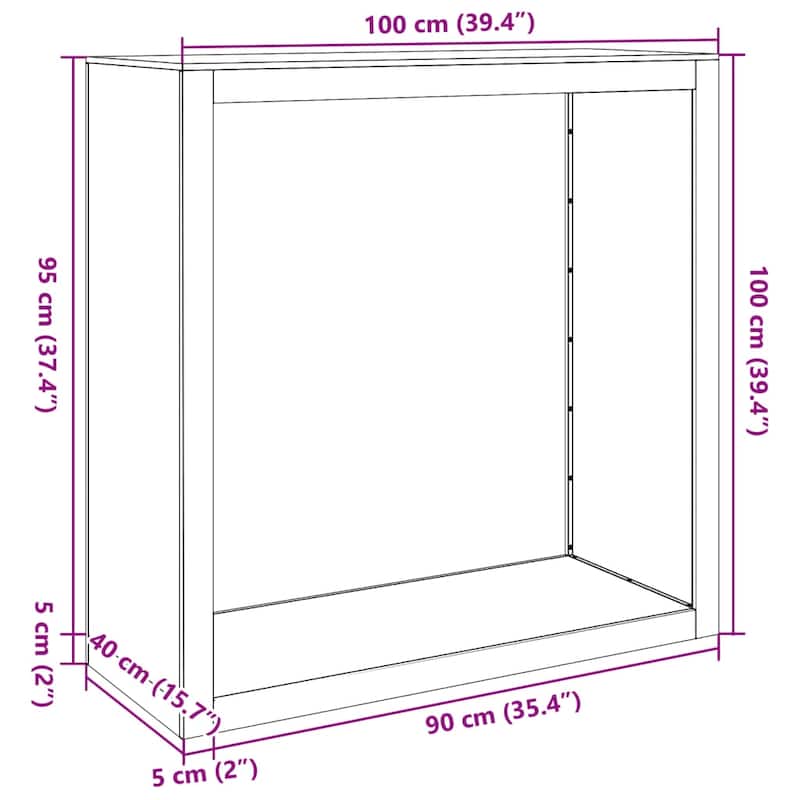 vidaXL Firewood Rack Steel