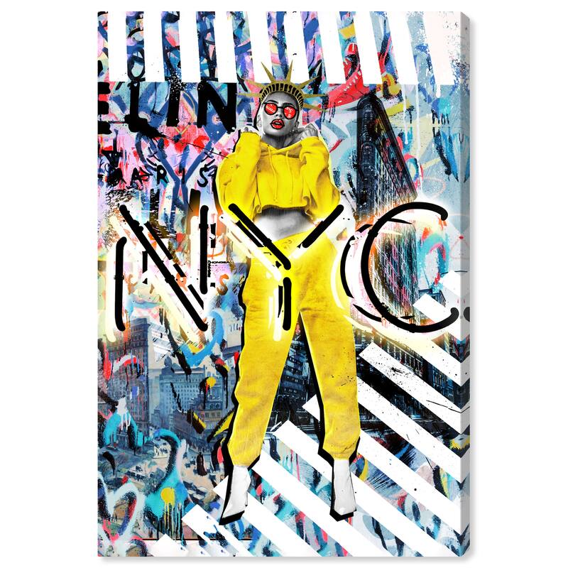 Wynwood Studio 'Liberty of the North' Fashion and Glam Wall Art Canvas Print Outfits - Yellow, Black