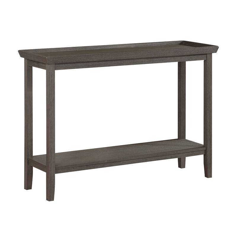 Convenience Concepts Ledgewood Console Table with Shelf - Wirebrush Dark Grey
