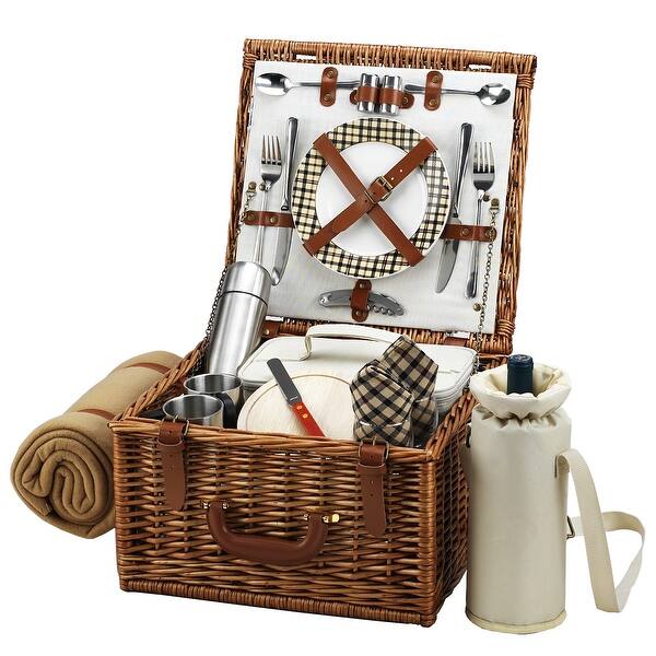 Picnic at Ascot Cheshire Basket for 2 w/coffee set & blanket London