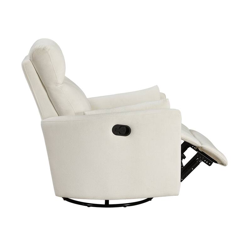 Fremont & Park Lennon 35" Microfiber Manual Swivel Glider Recliner - Removable Back