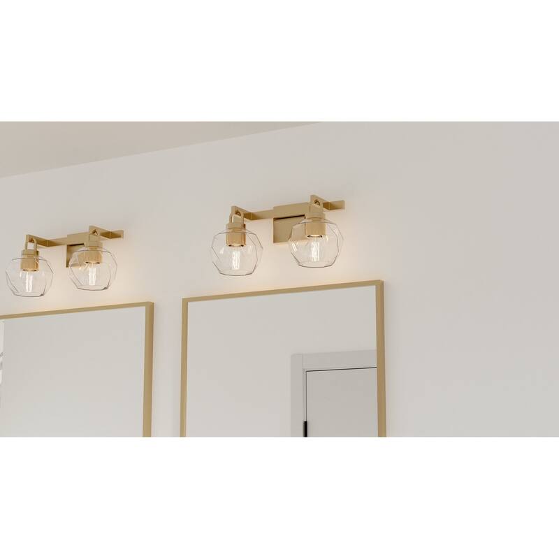 Celina 2-Light Bronze Gold Bath Light